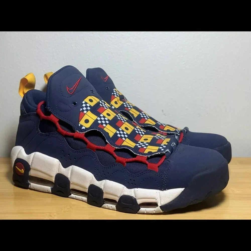 Size 12 - Nike Air More Money Nautical Redux‎ AR5396-400 Midnight Navy Men's